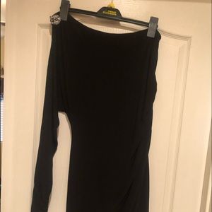 Black Cocktail Dress Cold Shoulder